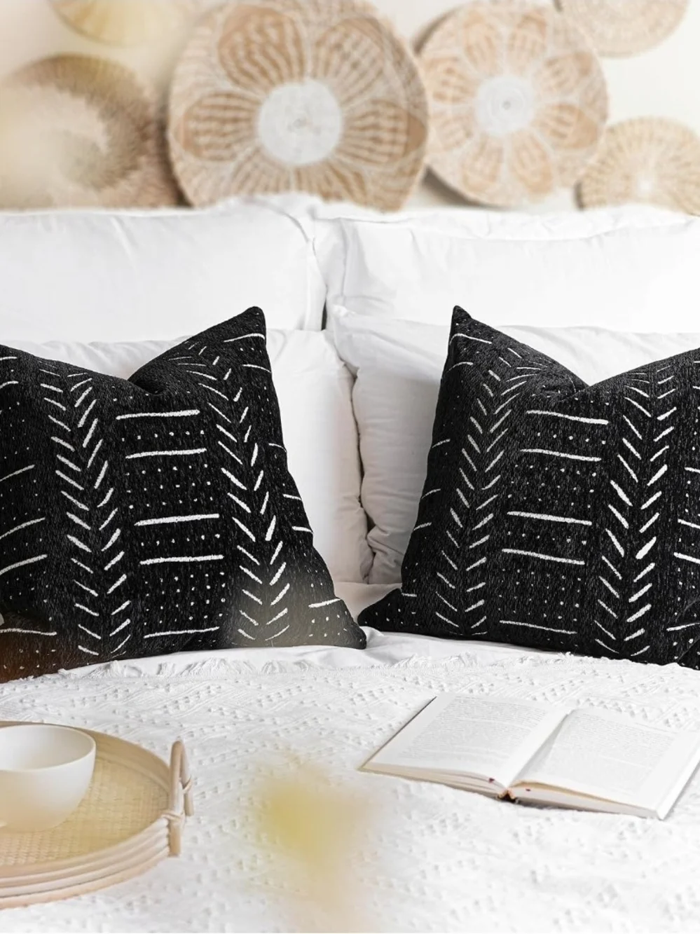 Decorative Throw Pillow Cover with Embroidery - Home (SET OF 4)